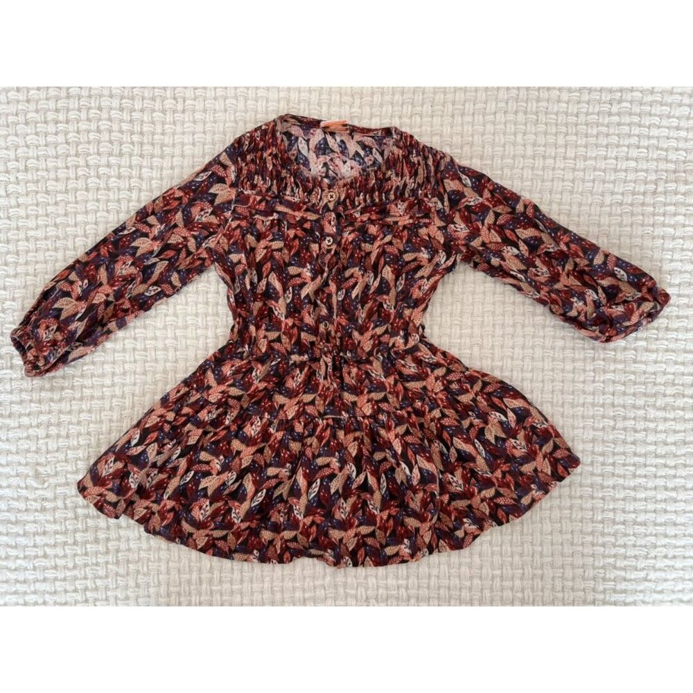 Fall Leaves Long Sleeve Dress